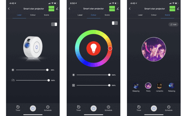 Colorful starry sky projection lamp laser starry night light bedroom technology graffiti app-controlled ambient light