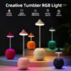 Creative LED Rechargeable Night Lamp – Remote Control, Touch Sensor, RGB Mood Light for Bedroom & Living Room