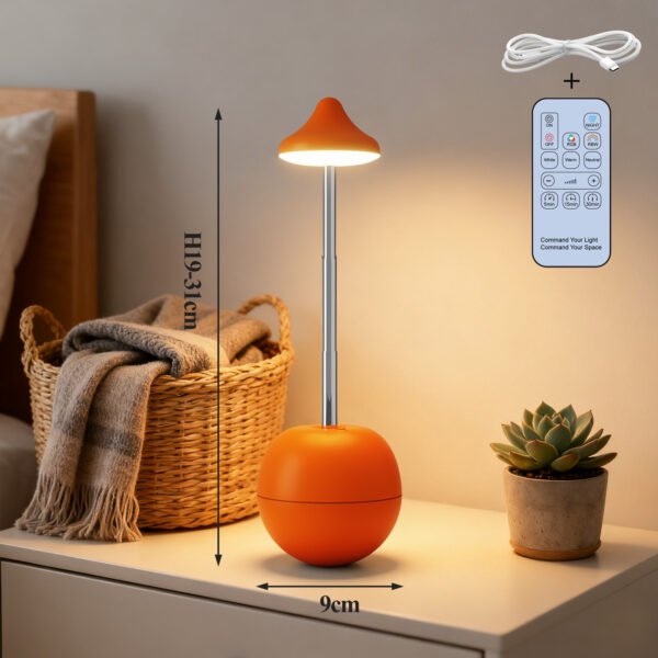 Creative LED Rechargeable Night Lamp – Remote Control, Touch Sensor, RGB Mood Light for Bedroom & Living Room