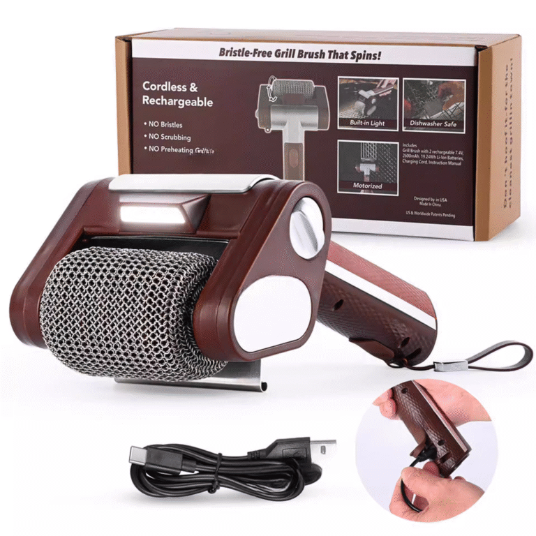 bristle free grill cleaner safe for porcelain grates