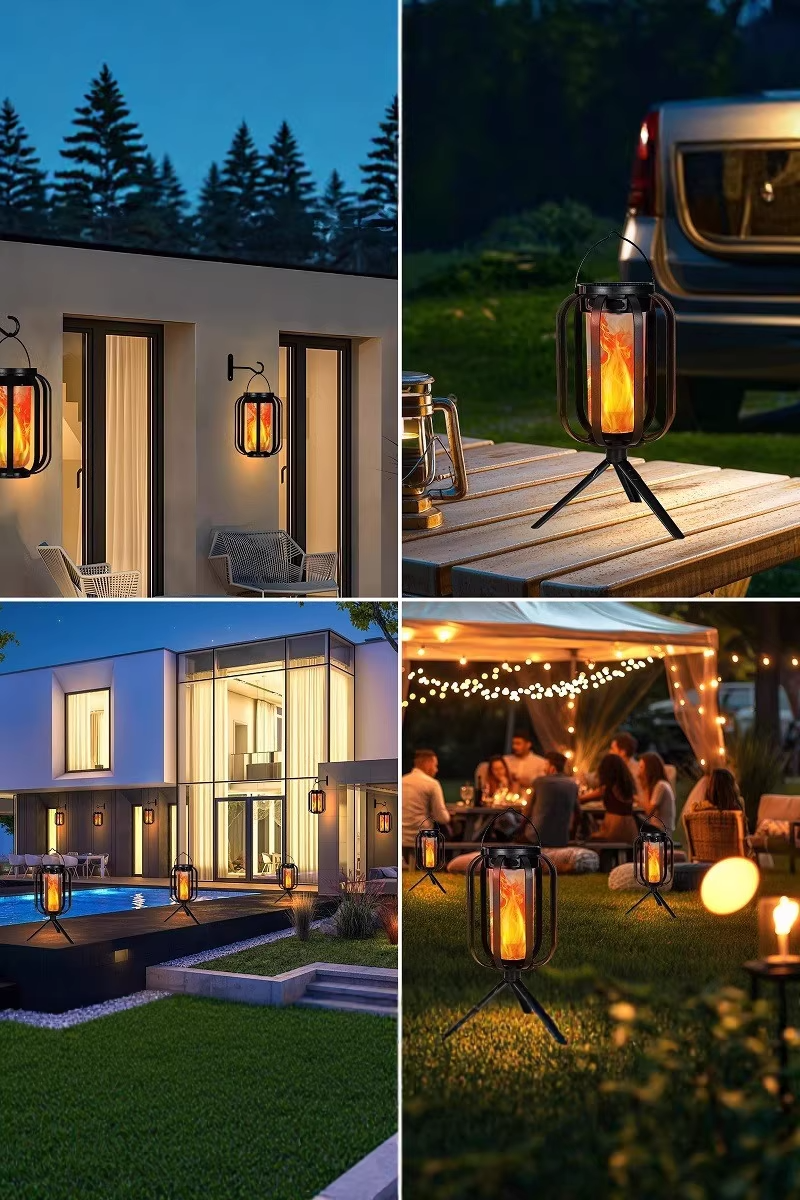 Portable solar lantern for tent during glamping night