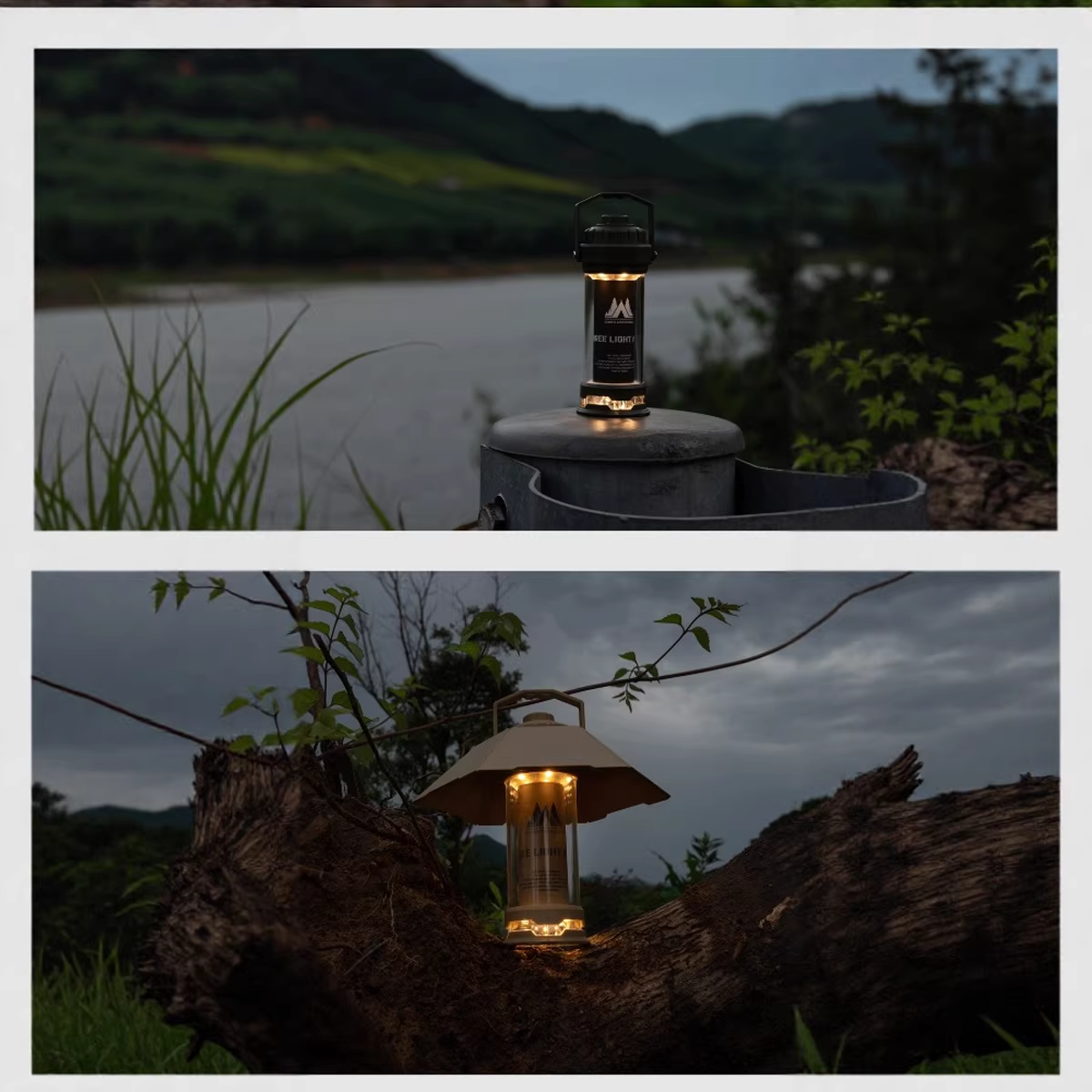 compact hanging tent light inside tent camping setup 