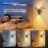 Wireless Wooden Motion Sensor Light- Magnetic Rechargeable LED Sconce, Peel and Stick Night Light for Bedroom & Hallway-009