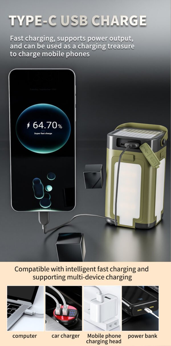 200 lumen compact camping lantern hanging inside tent