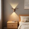 Wireless Wooden Motion Sensor Light- Magnetic Rechargeable LED Sconce, Peel and Stick Night Light for Bedroom & Hallway-007
