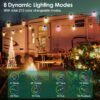 Garden gazebo mood lighting setup with the 15-bulb smart string lights