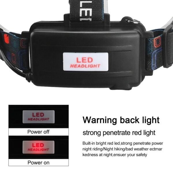 4-mode LED hunting headlamp with white and red light