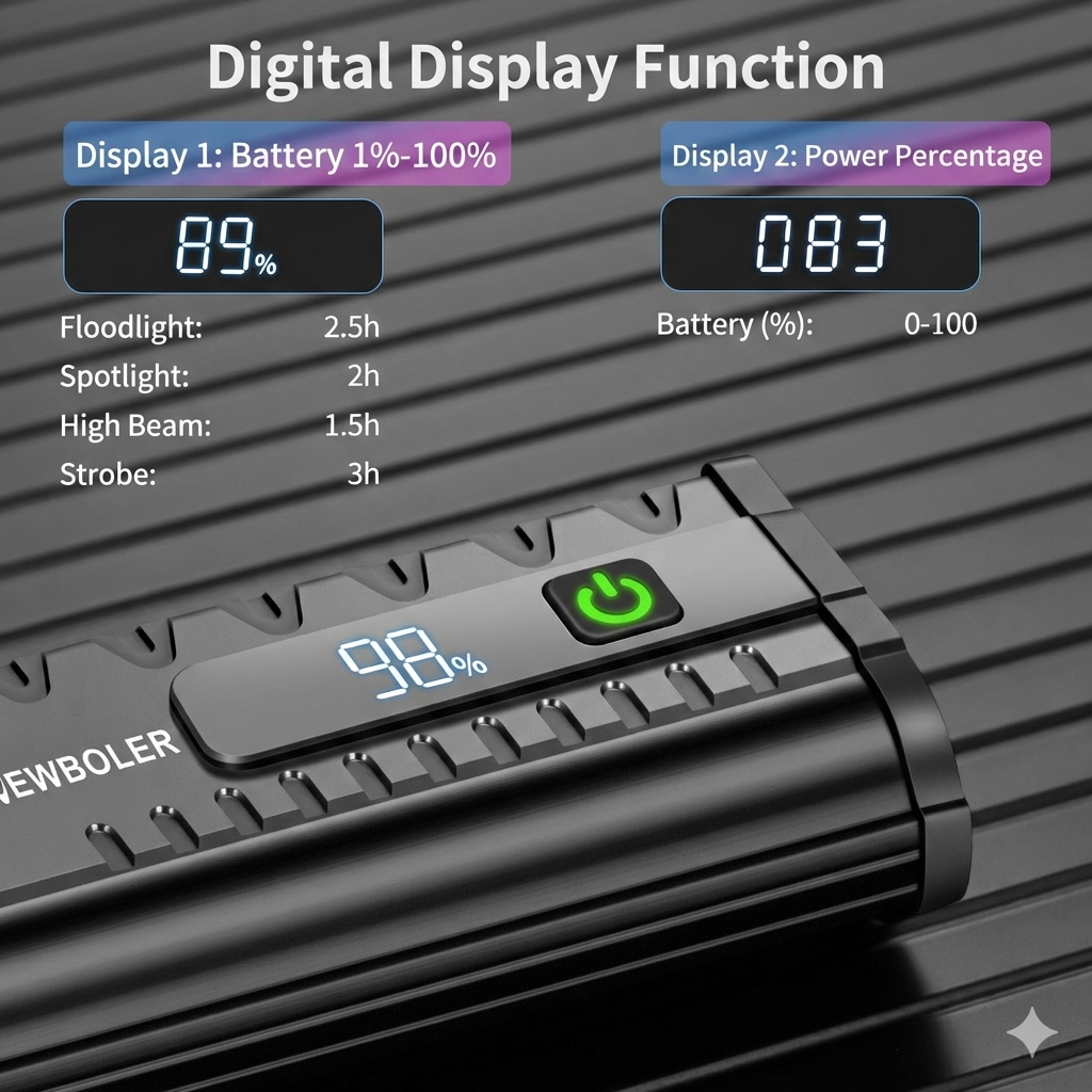USB-C rechargeable cycling headlight plugged into power bank