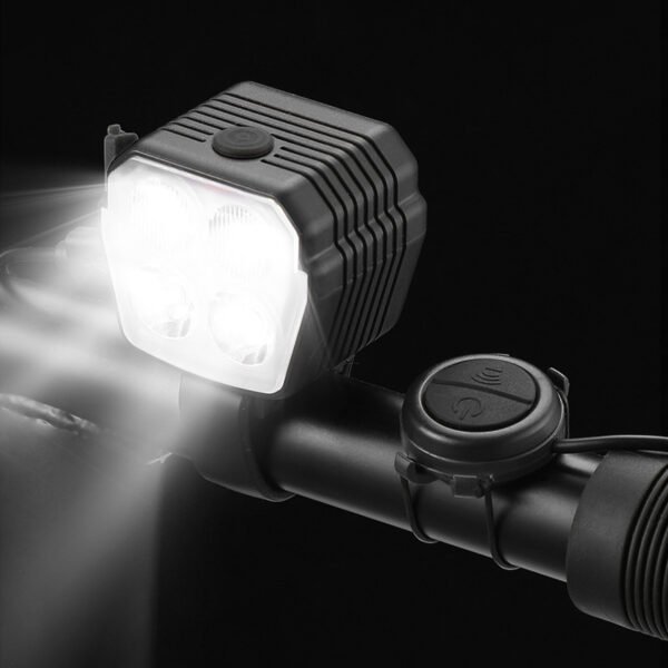 Bike light with horn 2-in-1 safety system