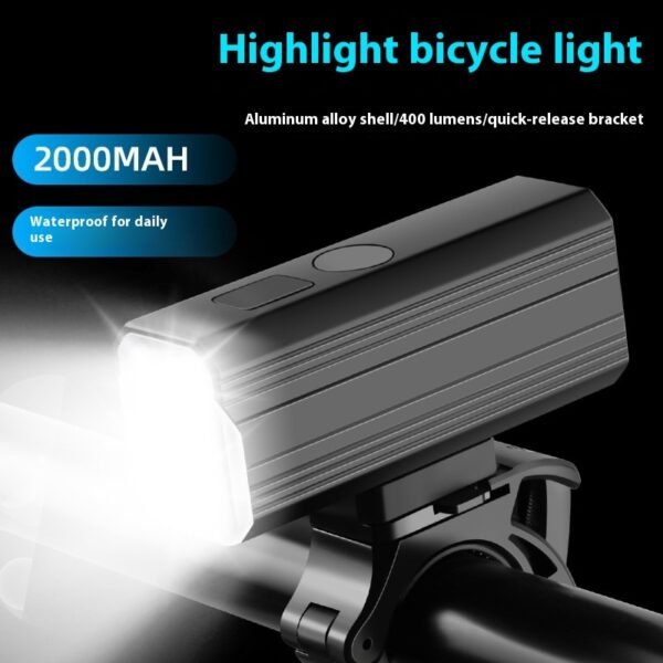 Safe night road commuting bicycle lamp with anti-glare