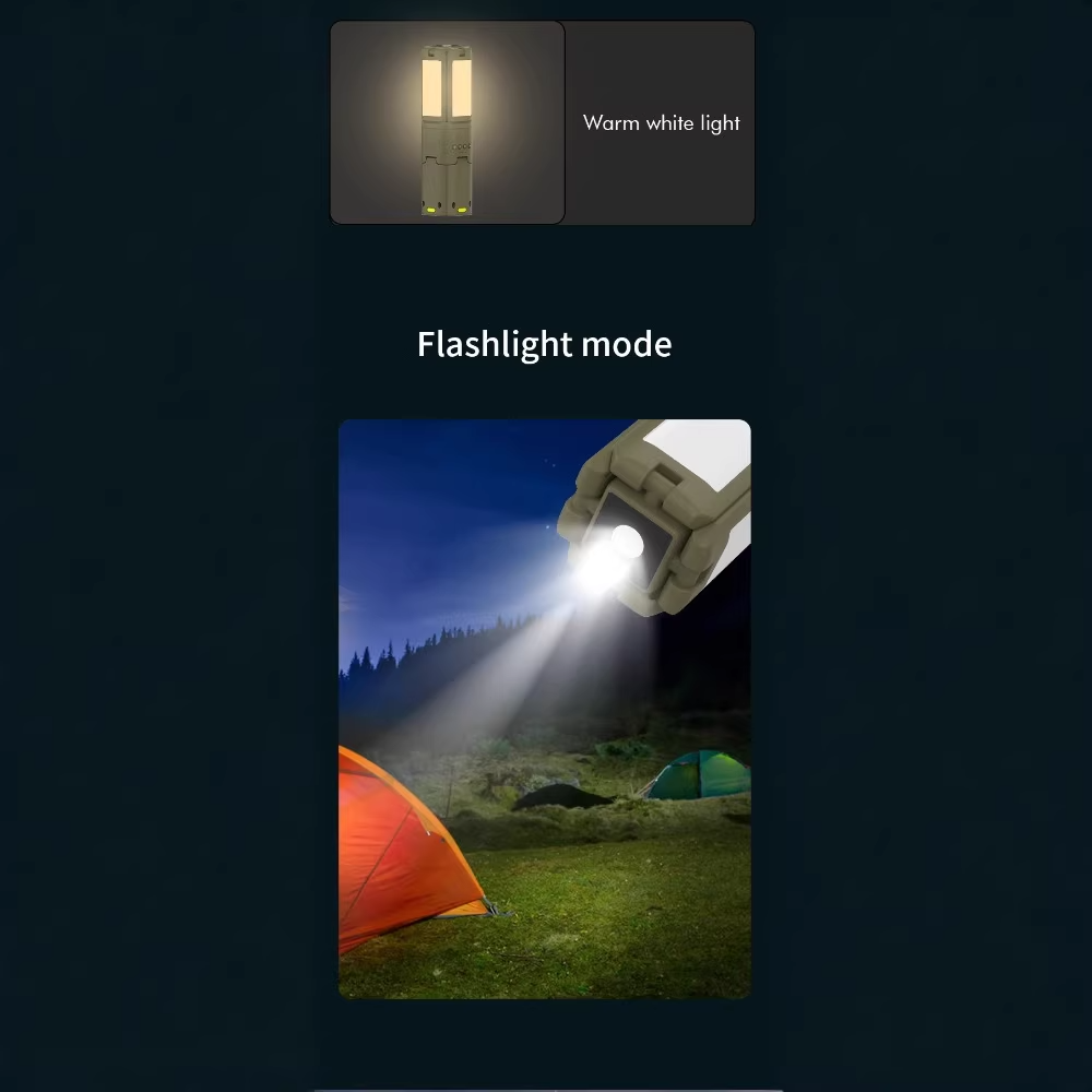 portable outdoor LED lantern hanging inside tent