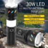 long throw flashlight 1500m zoomable rechargeable