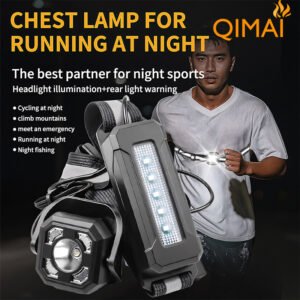 running-chest-light-usb-c-red-rear-night running chest light USB‑C with red rear light night running