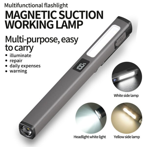 USB‑C rechargeable magnetic work light fast charging