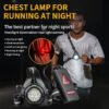 LED running chest light with adjustable strap front view