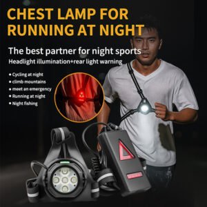 led-running-chest-light-adjustable-strap-03 LED running chest light with adjustable strap front view