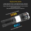 rechargeable flashlight Type‑C with 8 light modes