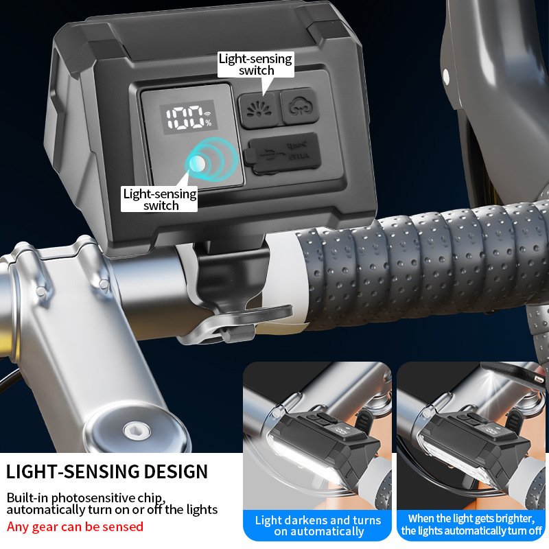 Type-C charging port on the side of the rechargeable cycle lamp