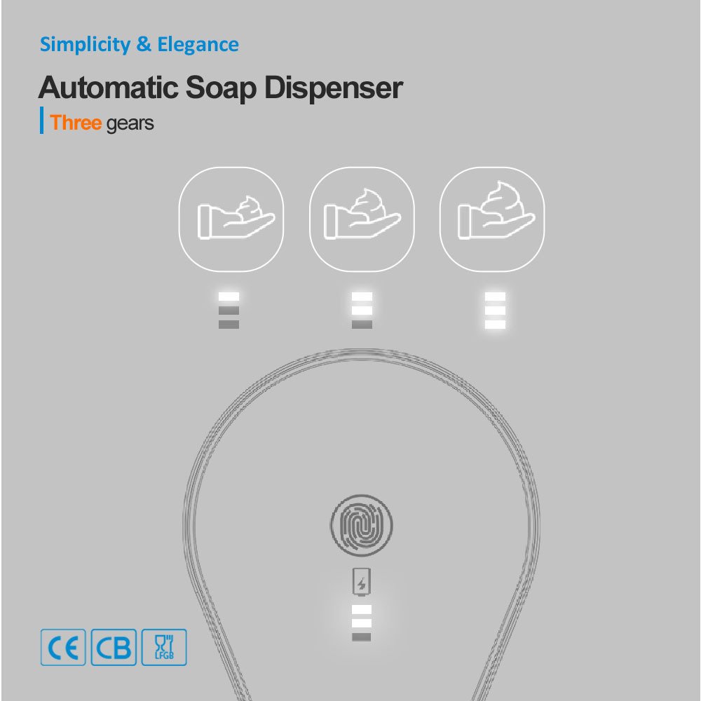 USB‑C rechargeable soap dispenser charging detail