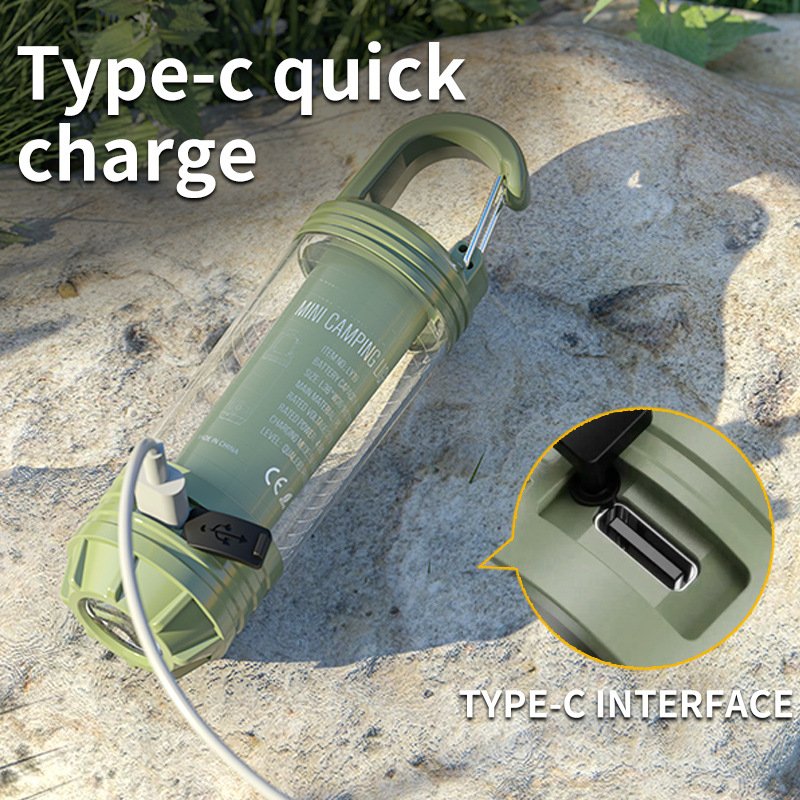 IPX4 waterproof tent light in rain, warm glow