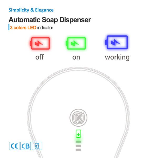 Foaming hand sanitizer dispenser ABS shell close‑up