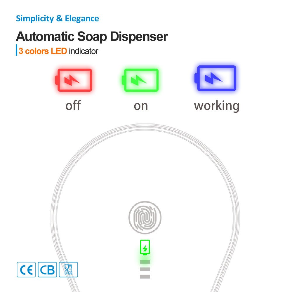 Foaming hand sanitizer dispenser ABS shell close‑up
