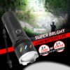 camping flashlight with white and yellow side lights