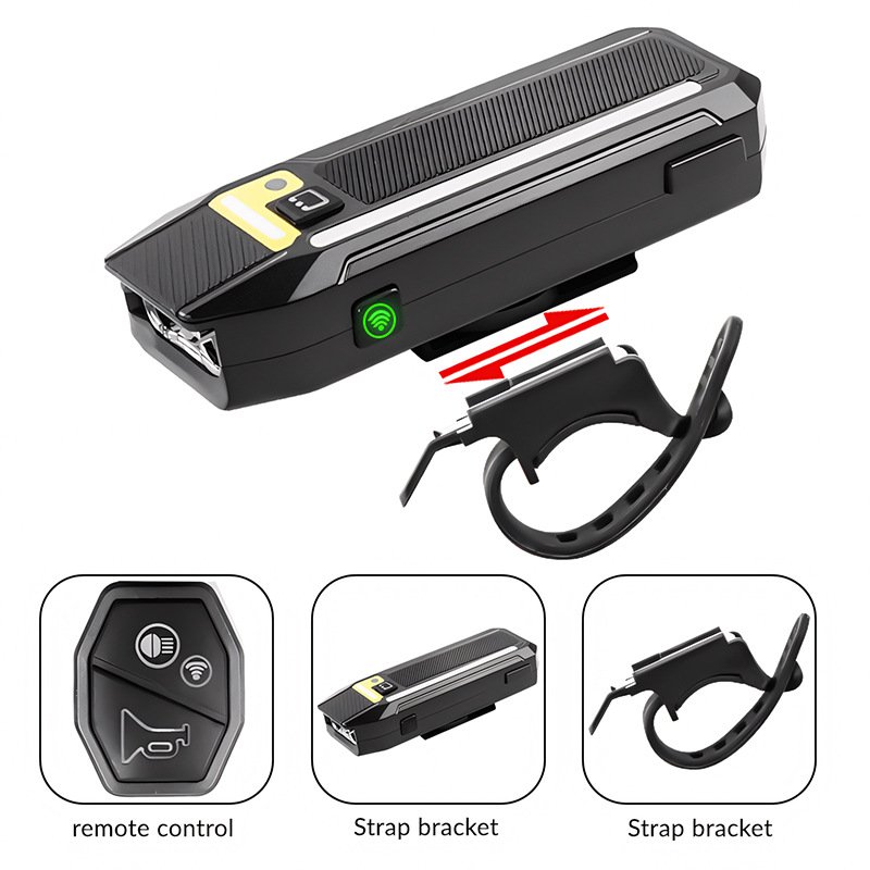 Waterproof bike front light being used in rainy conditions IPX4 rated