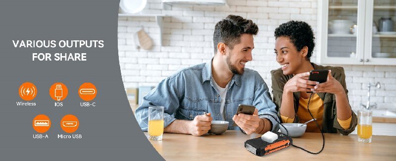 waterproof dustproof solar power bank PVC shell