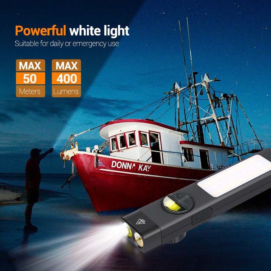 bright rechargeable flashlight for camping night setup