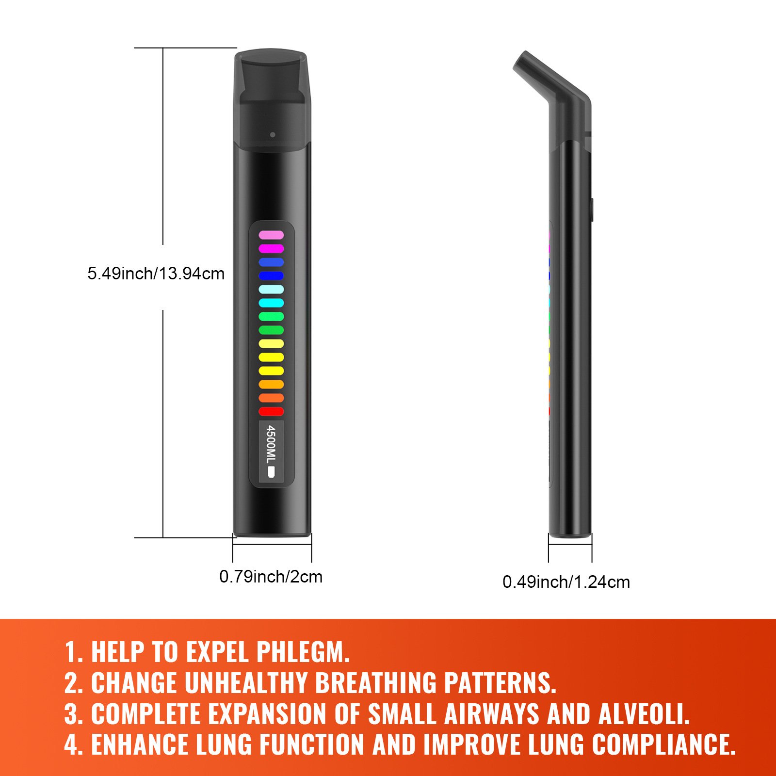 Lung capacity training device for hiking and home workout
