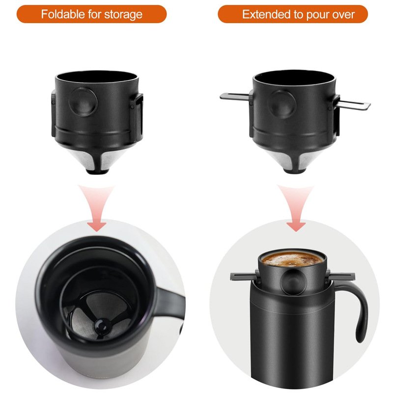 Portable coffee dripper set for camping morning brew