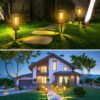 Solar Pathway Lights Outdoor withstanding rain showing IP65 rating