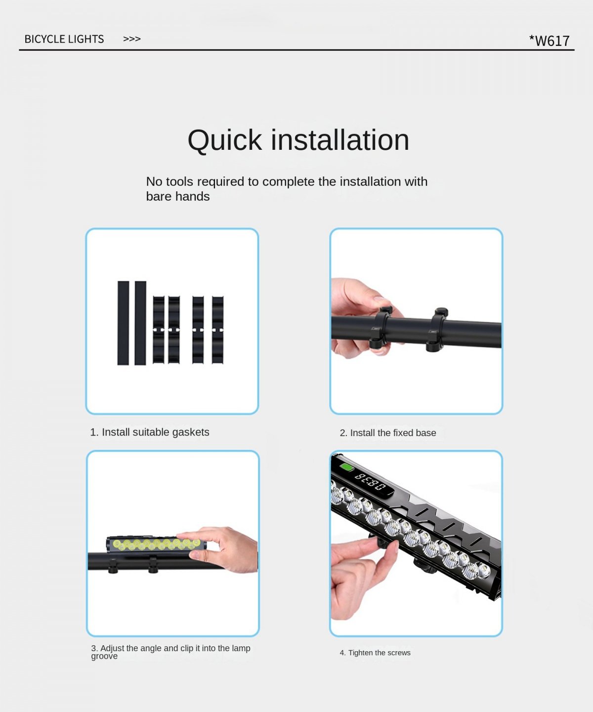 17-LED Ultra-Bright Bicycle Light 15000 Lumen High-Power Outdoor Cycling Light for Night Riding 6