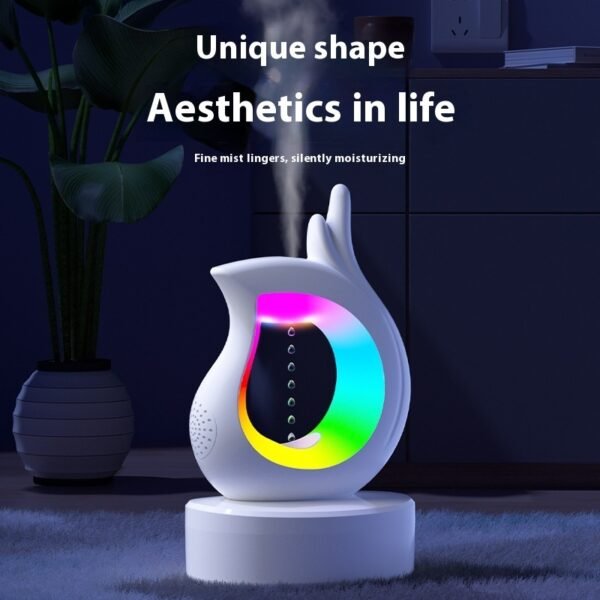 Anti Gravity Humidifier working to relieve dry skin