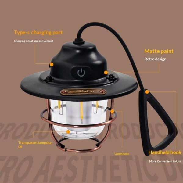 Hiking survival gear lighting equipment layout