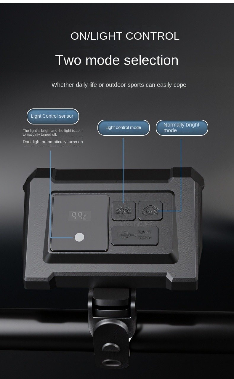 Bicycle Headlight: 2-in-1 USB Rechargeable MTB Front Light for Night Riding | Ultra-Bright Front Bike Lighting 9