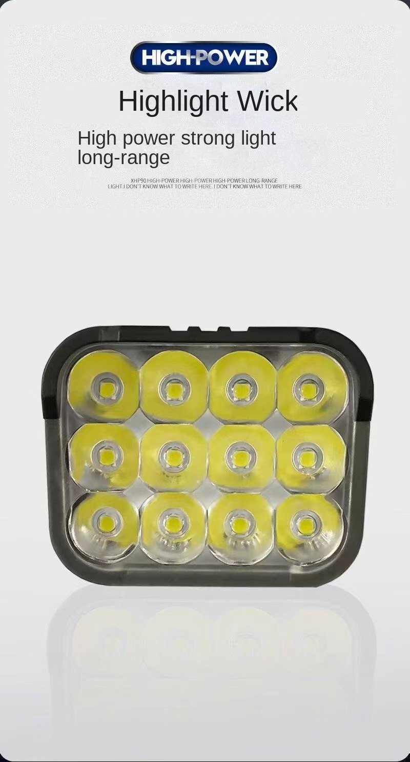 12-LED Bike Horn Light: USB Front Light with Digital Display for Mountain Biking, Night Cycling, Off-Road Visibility 8