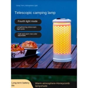 Outdoor Multi-Function Telescopic Camping Lantern 7-in-1 LED Tent Light for Ambience and Adventure, Off-Grid Ready, Waterproof USB-C Rechargeable 2