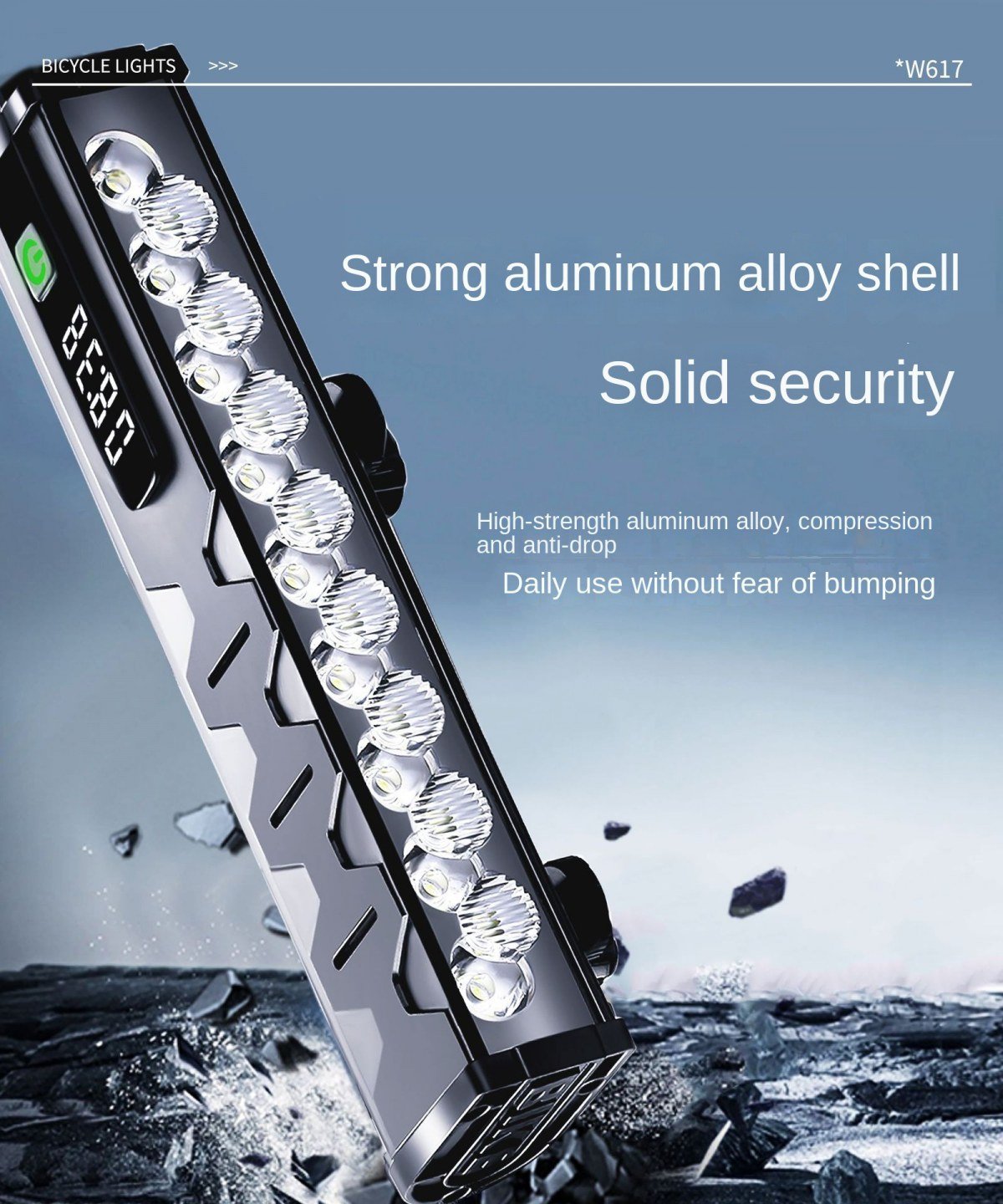 17-LED Ultra-Bright Bicycle Light 15000 Lumen High-Power Outdoor Cycling Light for Night Riding 8