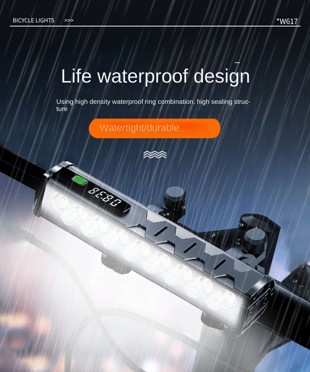 17-LED Ultra-Bright Bicycle Light 15000 Lumen High-Power Outdoor Cycling Light for Night Riding 7