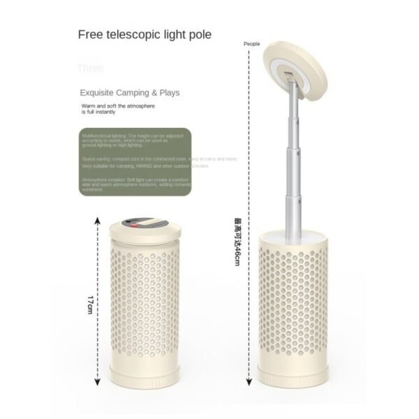 Outdoor Multi-Function Telescopic Camping Lantern 7-in-1 LED Tent Light for Ambience and Adventure, Off-Grid Ready, Waterproof USB-C Rechargeable 3