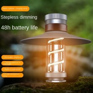 Outdoor Camping Lantern with Emergency Light 2-Mode Vintage-Style Portable Hanging Tent Lantern for All-Weather Use 3