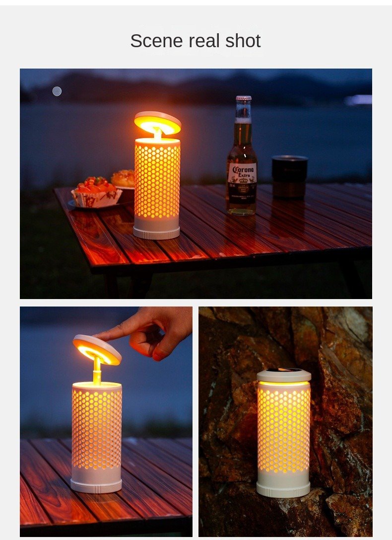 Outdoor Multi-Function Telescopic Camping Lantern 7-in-1 LED Tent Light for Ambience and Adventure, Off-Grid Ready, Waterproof USB-C Rechargeable 7