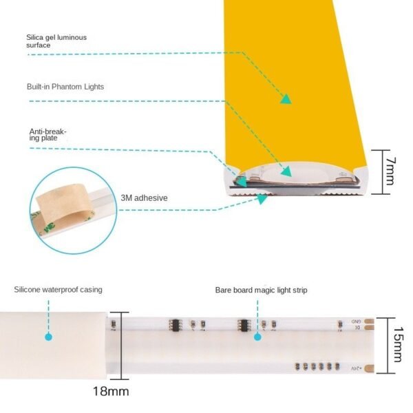 RGB Neon Silicone LED Strip Waterproof 1428 LEDs/m - Premium Multicolor Ambient Lighting for Indoor/Outdoor Decor 3 RGB Neon Silicone LED Strip Waterproof 1428 LEDs/m - Premium Multicolor Ambient Lighting for Indoor/Outdoor Decor 3