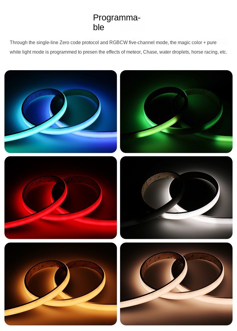 RGB Neon Silicone LED Strip Waterproof 1428 LEDs/m - Premium Multicolor Ambient Lighting for Indoor/Outdoor Decor 8