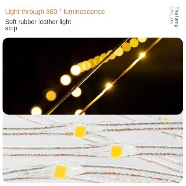 Outdoor Ambiance Camping Lantern: Waterproof USB LED Emergency Light with Built-in Tape Measure for Off-Grid Camping (9 Modes) 2