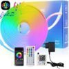24V RGB Neon LED Strip Ambience Light Bluetooth Voice Control DIY Kit for Home Decor and Party Atmosphere 1