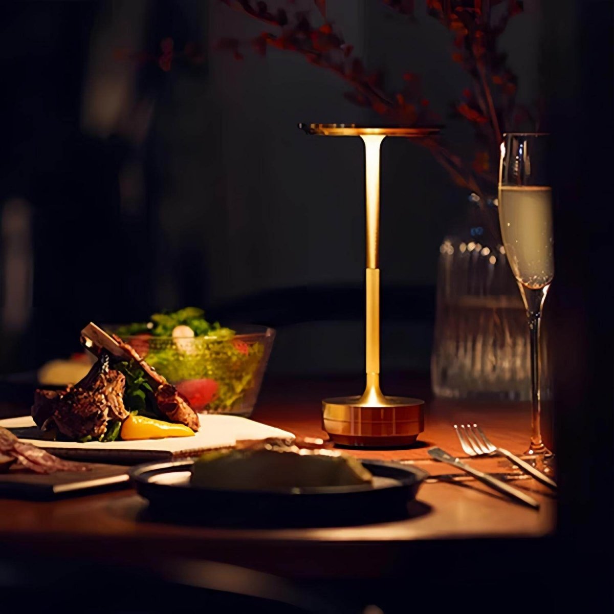 Restaurant Minimalist Mood Desk Lamp for Café, Bar, and Outdoor Patio; USB Charging, Vintage Industrial Table Light 9