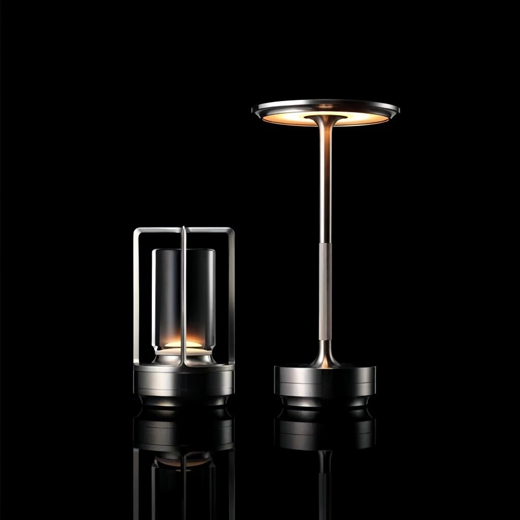 Restaurant Minimalist Mood Desk Lamp for Café, Bar, and Outdoor Patio; USB Charging, Vintage Industrial Table Light 6